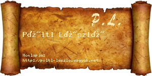 Pöltl László névjegykártya